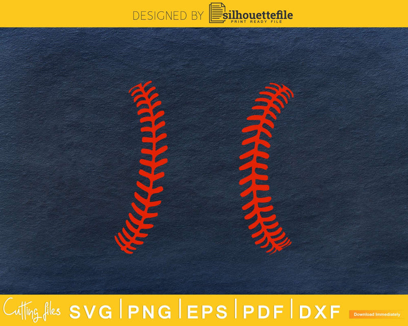 Baseball Stitch SVG png digital cutting files