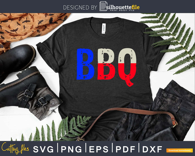 BBQ Texas State Flag Barbecue Svg Shirt Design Cut Files