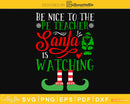 be nice to the pe teacher santa christmas svg for cricut