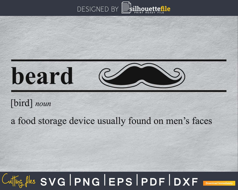 Beard definition svg printable file