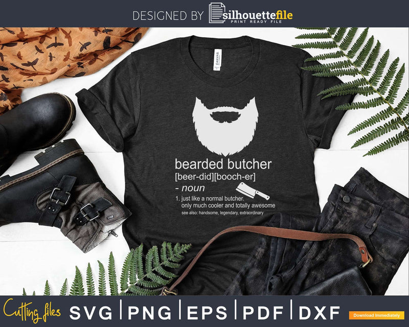 Bearded Butcher Definition Svg Dxf Png Cut Files