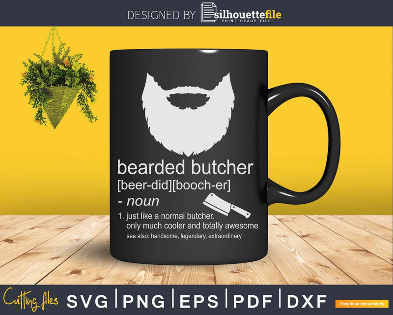 Bearded Butcher Definition Svg Dxf Png Cut Files