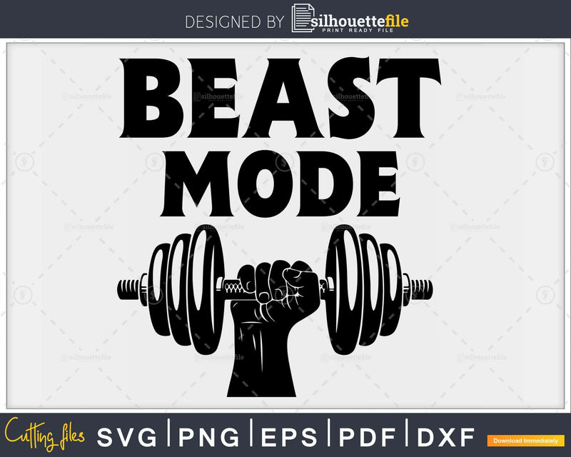 Beast Mode Funny Workout Gym Svg Design