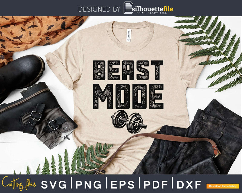 Beast mode Gym Workout Fitness svg png cut digital print