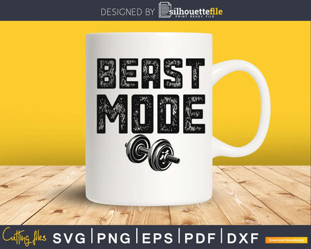 Beast mode Gym Workout Fitness svg png cut digital print