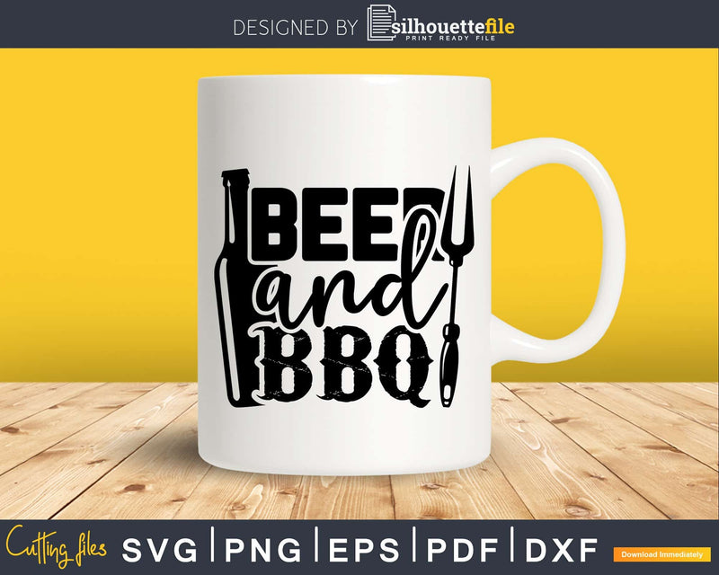 Beer and bbq Svg Shirt Design cricut cutting digital files