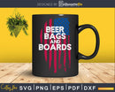 Beer Bags and Boards Cornhole Usa Flag Svg Dxf Png Cricut