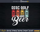 Beer Disc Golf Basket Frolf Frisbee Funny Retro Golfing Svg