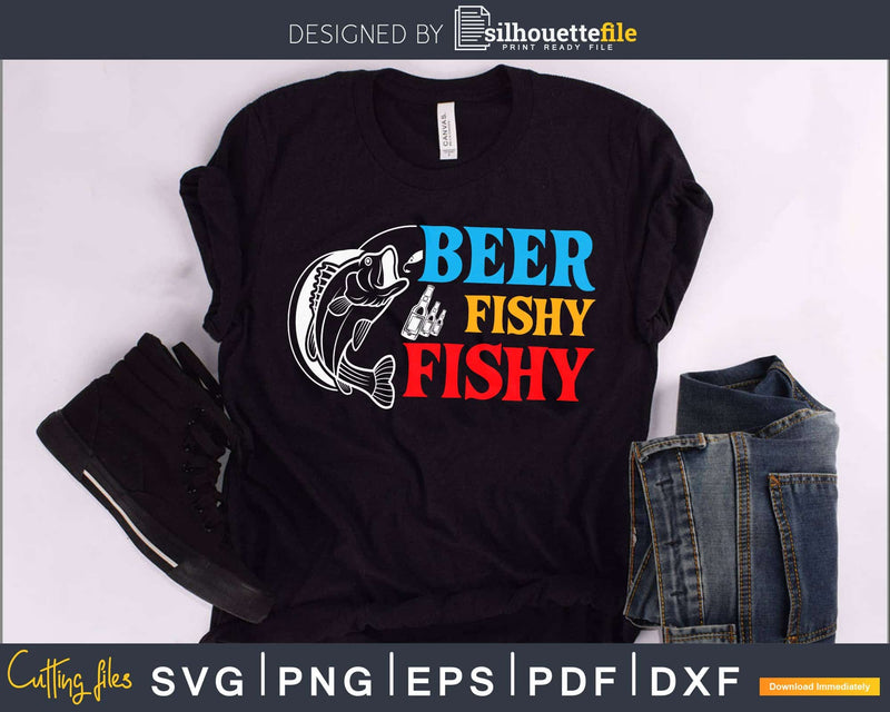 Beer Fishy svg design printable cut files