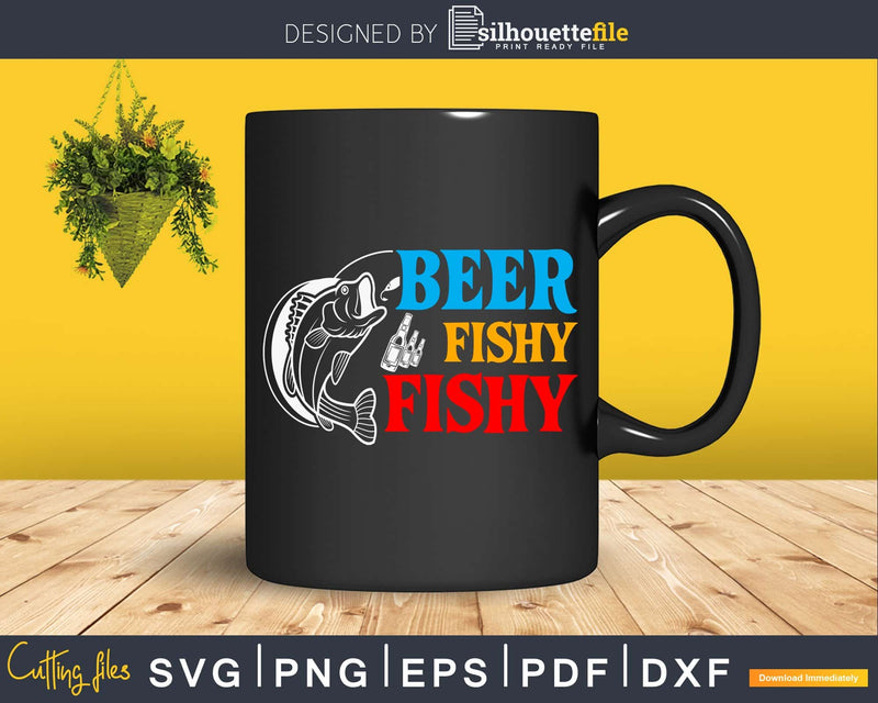 Beer Fishy svg design printable cut files