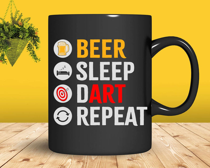 Beer Sleep Dart Repeat Game Saying Svg Png Cricut Files