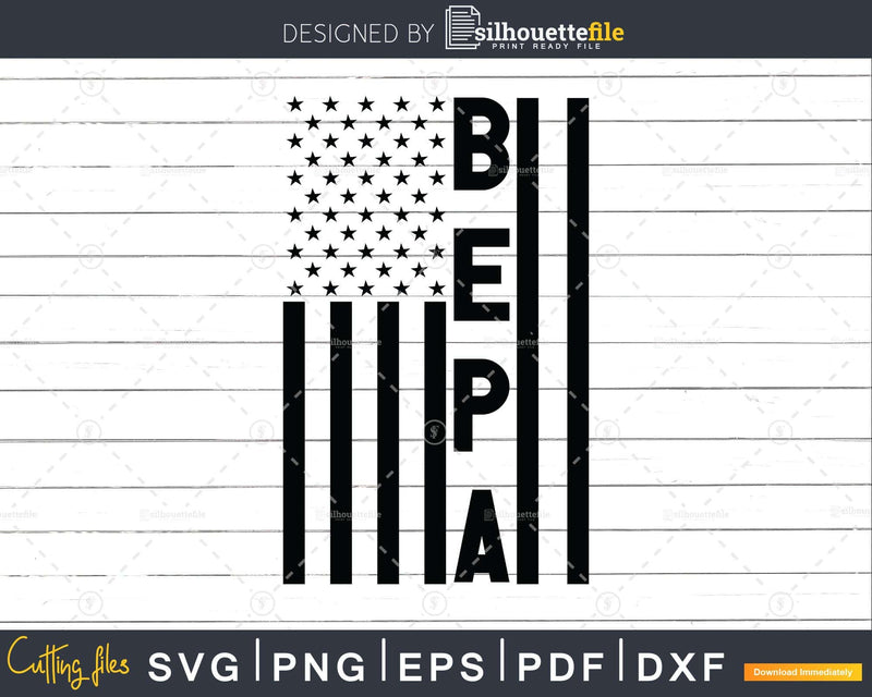 Bepa USA Flag 4th Of July Svg Png T-shirt Design