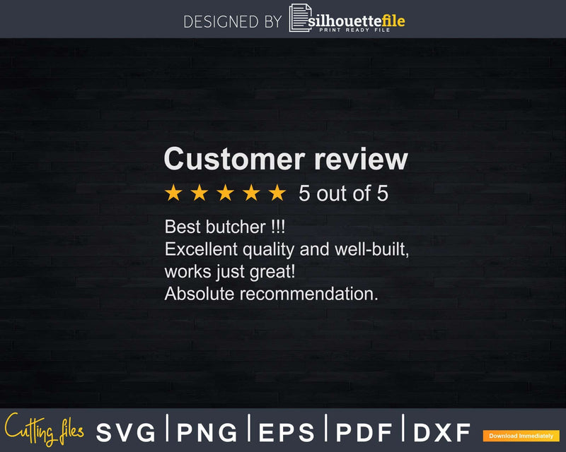 Best Butcher Funny Review Job Profession Butchery Svg Dxf