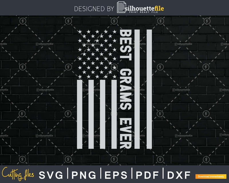 Best Gramps Ever American Flag Shirt Svg Files For Cricut