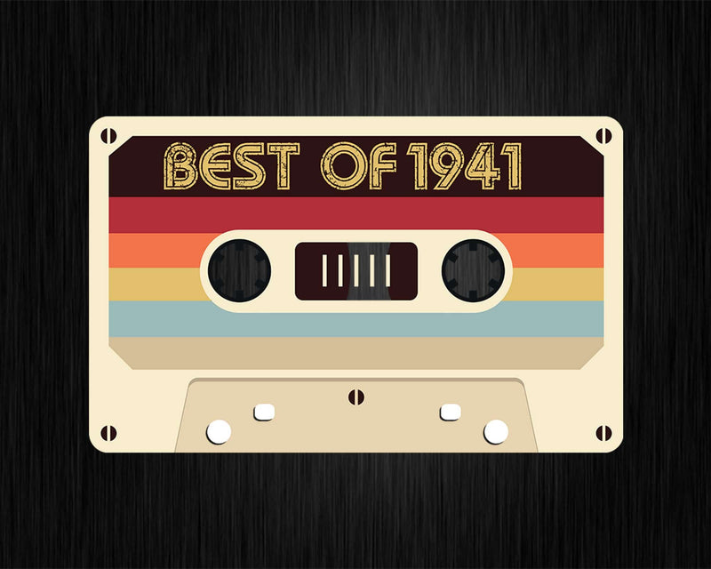 Best Of 1941 81st Birthday Gifts Cassette Tape Vintage Svg