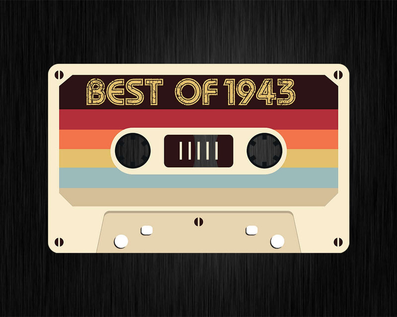 Best Of 1943 79th Birthday Gifts Cassette Tape Vintage Svg