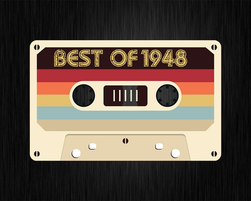 Best Of 1948 74th Birthday Gifts Cassette Tape Vintage Svg