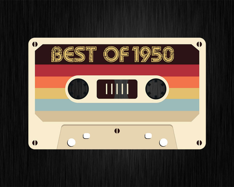 Best Of 1950 72nd Birthday Gifts Cassette Tape Vintage Svg