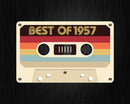 Best Of 1957 65th Birthday Gifts Cassette Tape Vintage Svg