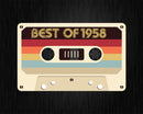 Best Of 1958 64th Birthday Gifts Cassette Tape Vintage Svg