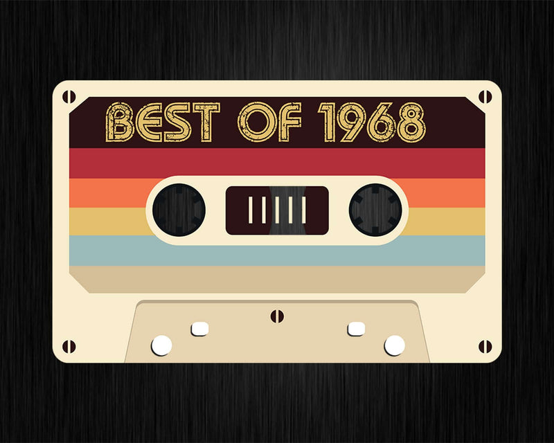 Best Of 1968 54th Birthday Gifts Cassette Tape Vintage Svg
