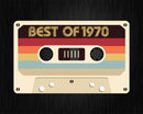Best Of 1970 52nd Birthday Gifts Cassette Tape Vintage Svg