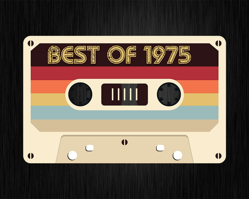 Best Of 1975 47th Birthday Gifts Cassette Tape Vintage Svg