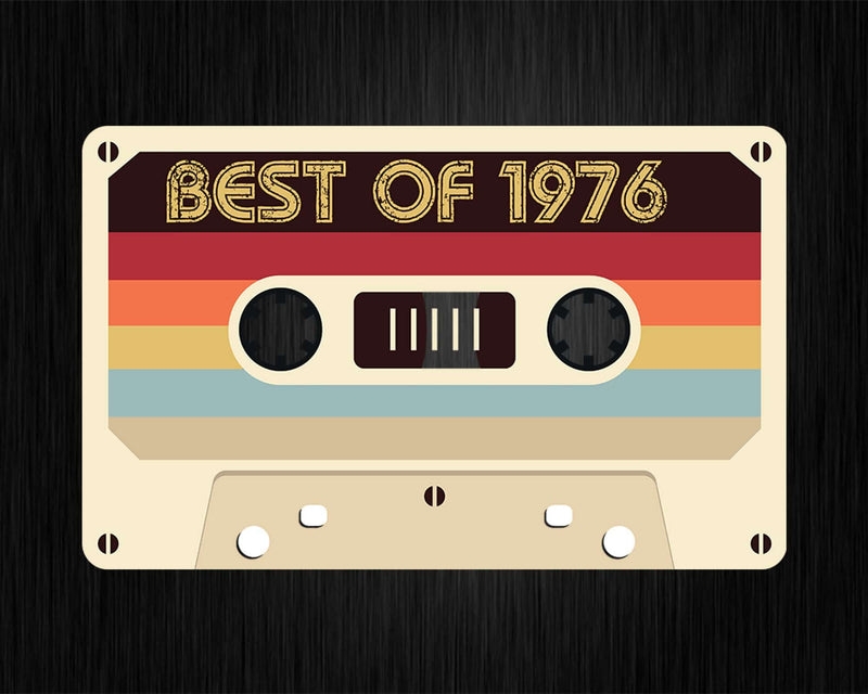 Best Of 1976 46th Birthday Gifts Cassette Tape Vintage Svg