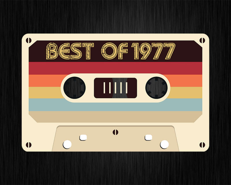 Best Of 1977 45th Birthday Gifts Cassette Tape Vintage Svg