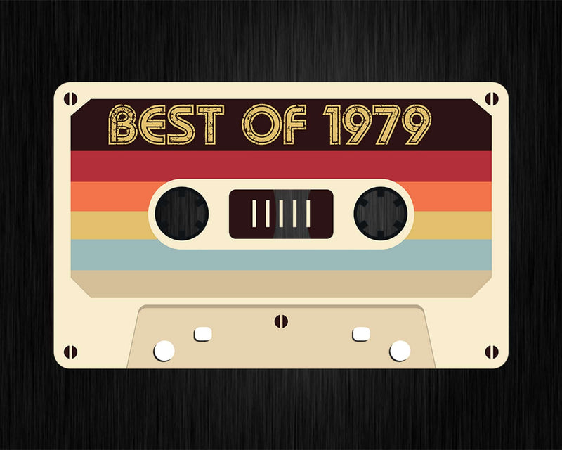 Best Of 1979 43rd Birthday Gifts Cassette Tape Vintage Svg