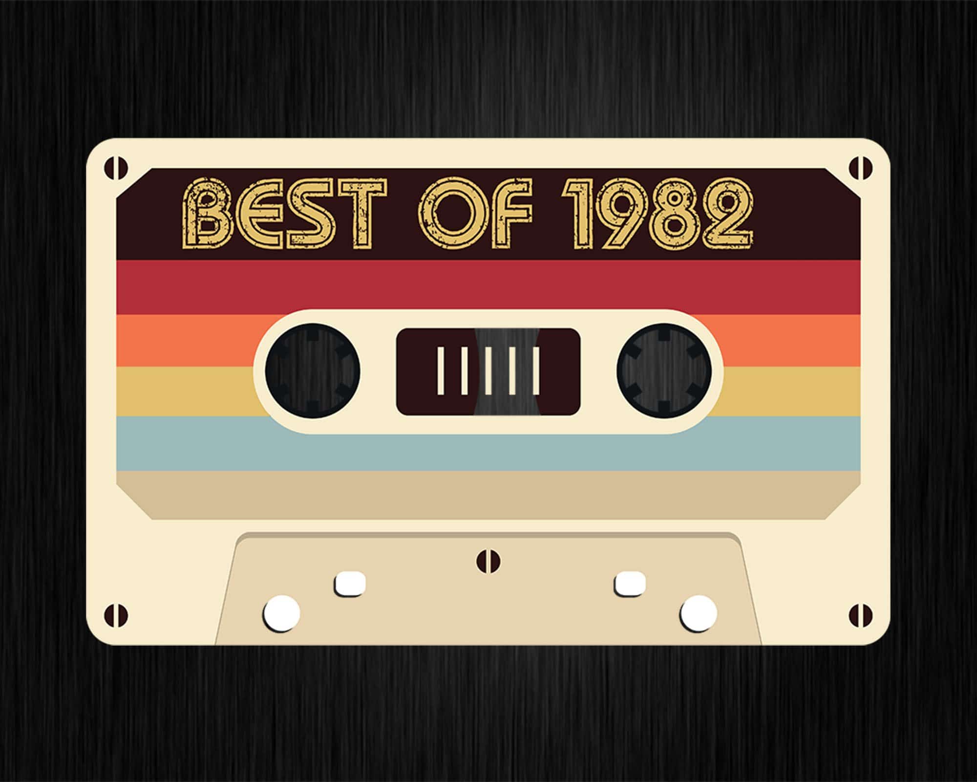 Best Of 1982 40th Birthday Gifts Cassette Tape Vintage Svg | Silhouettefile