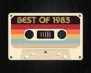Best Of 1983 43rd Birthday Gifts Cassette Tape Vintage Svg