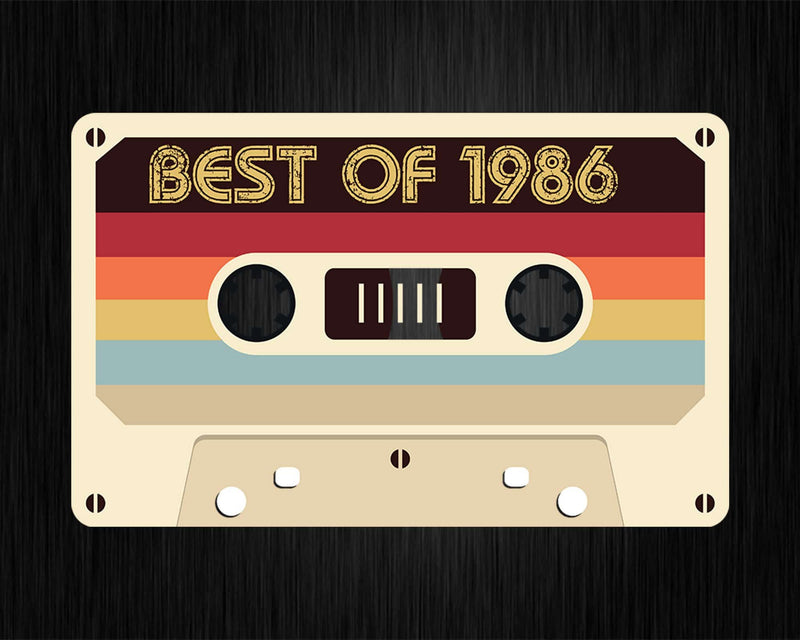 Best Of 1986 36th Birthday Gifts Cassette Tape Vintage Svg