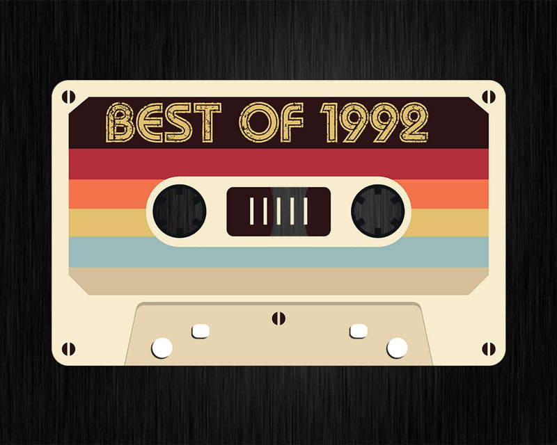 Best Of 1992 30th Birthday Gifts Cassette Tape Vintage Svg