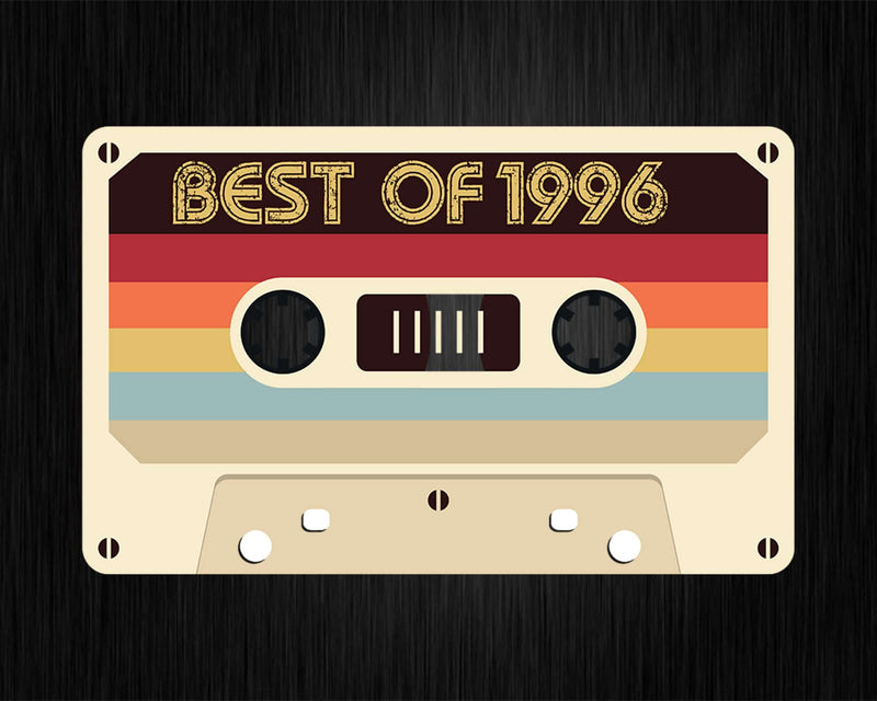 Best Of 1996 26th Birthday Gifts Cassette Tape Vintage Svg