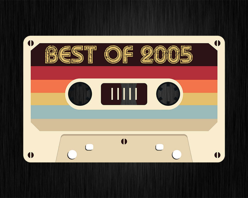 Best Of 2005 17th Birthday Gifts Cassette Tape Vintage Svg