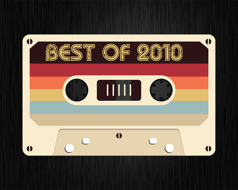 Best Of 2010 12th Birthday Gifts Cassette Tape Vintage Svg