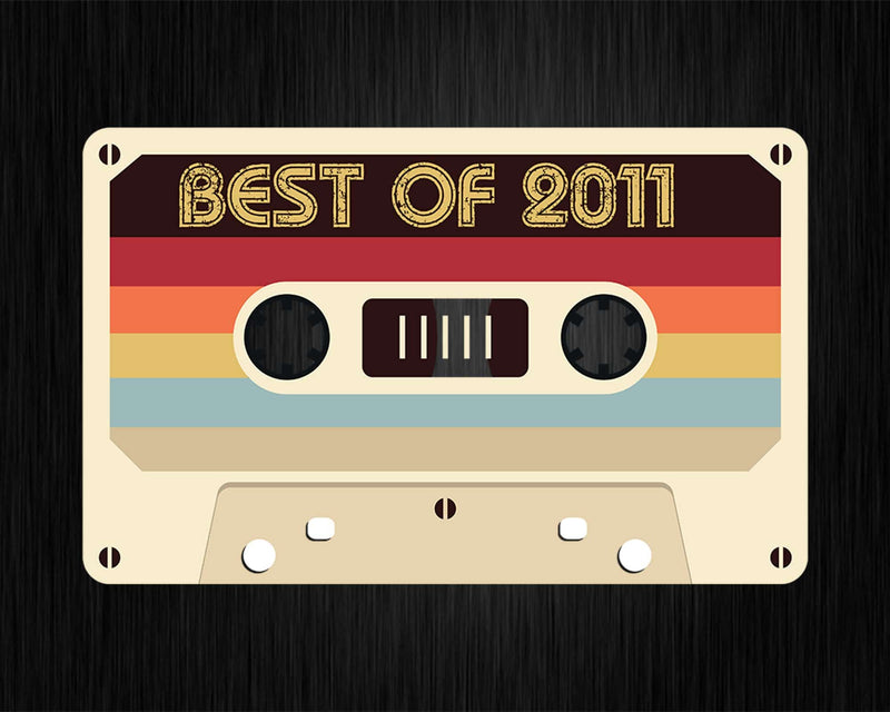 Best Of 2011 11th Birthday Gifts Cassette Tape Vintage Svg