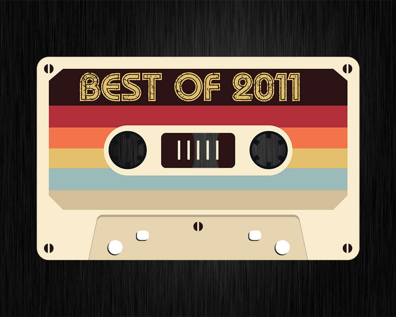 Best Of 2011 11th Birthday Gifts Cassette Tape Vintage Svg