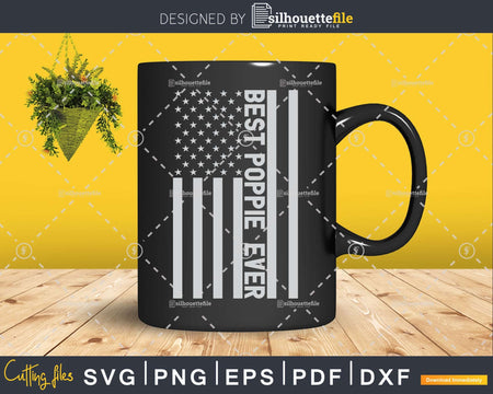 Best Poppie Ever American Flag Shirt Svg Files For Cricut
