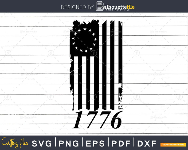 Betsy Ross svg 4th Of July American Flag 1776 Retro cut