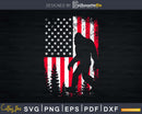 Bigfoot 4th of July American USA Flag Patriotic SVG PNG dxf
