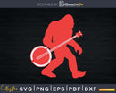 Bigfoot & Banjo Sasquatch Silhouette Retro Bluegrass Svg