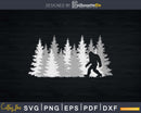 Bigfoot in the Forest Sasquatch Yeti SVG PNG dxf Silhouette