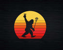 Bigfoot Lacrosse Stick Vintage Surf Sun Funny Lax Svg Png