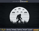 Bigfoot UFO Abduction Vintage Believe Retro Alien Svg