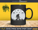 Bigfoot UFO Abduction Vintage Believe Retro Alien Svg