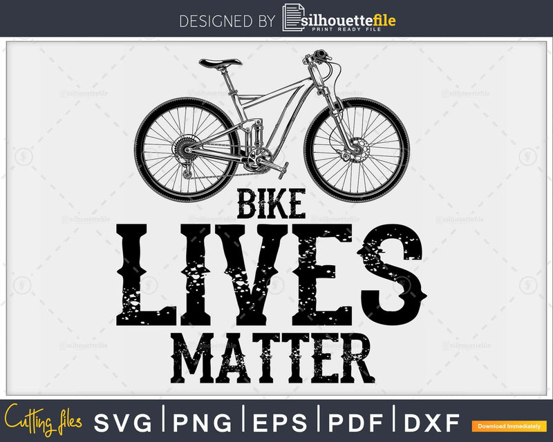 Bike Lives Matter Cycling svg design printable cut file