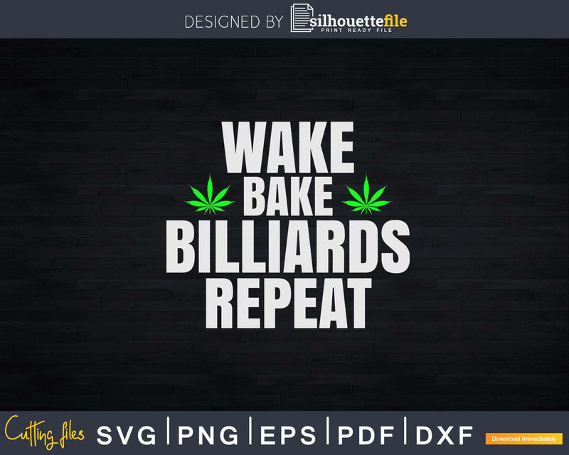 Billiards Cannabis Marijuana Weed Smoker Svg Png Tshirt