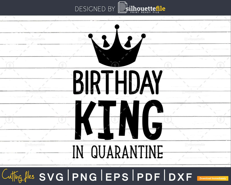 Birthday King in Quarantine Party Svg Files for Cricut &